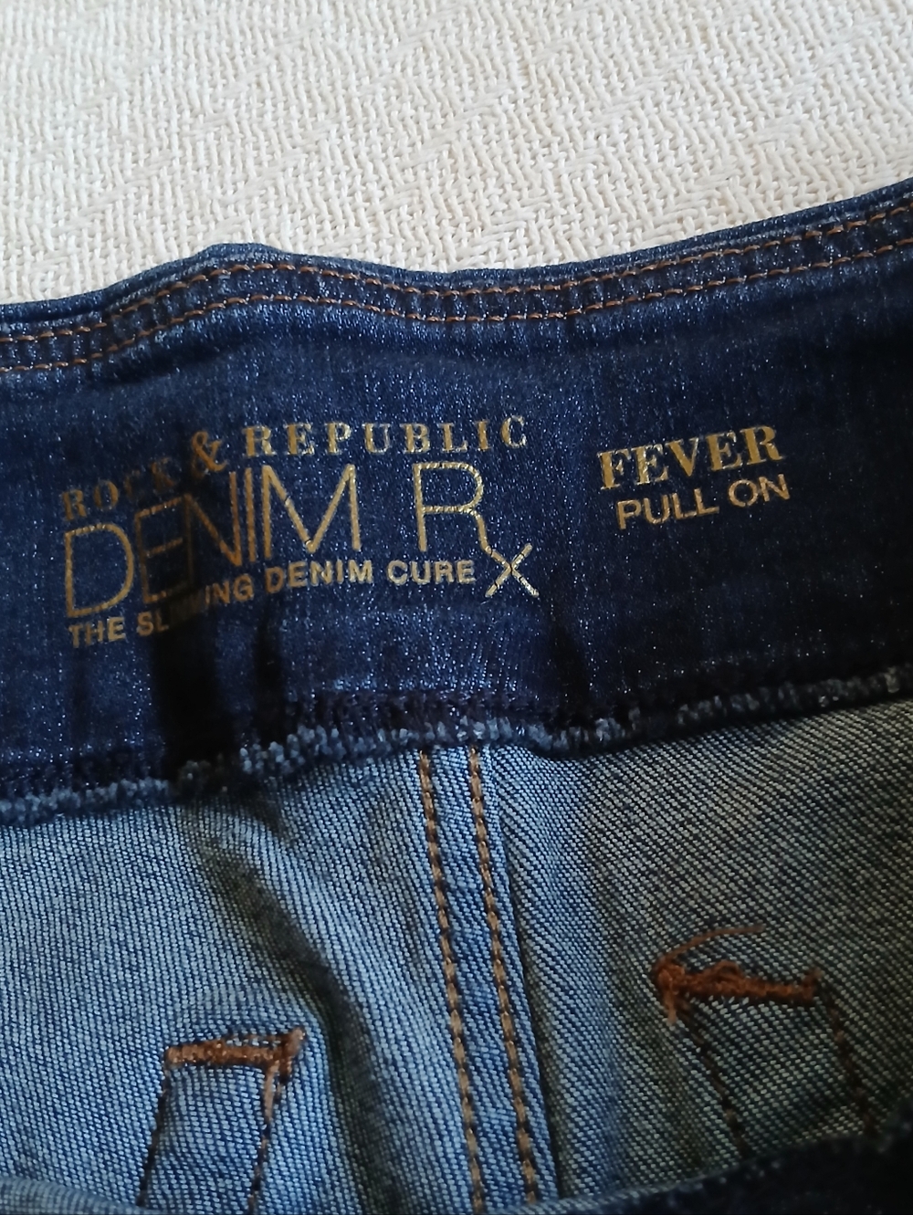 R&R ♡ fever crop pull on jegging denim jeans  14 rock &  republic - Picture 6 of 10